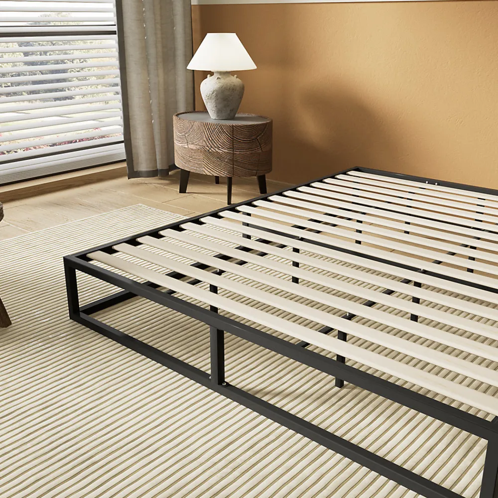 Sleep Lit 140 x 200 cm - Cadre en acier - Lattes en bois>November Hot