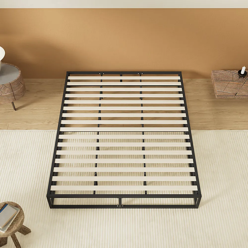 Sleep Lit 140 x 200 cm - Cadre en acier - Lattes en bois>November Hot