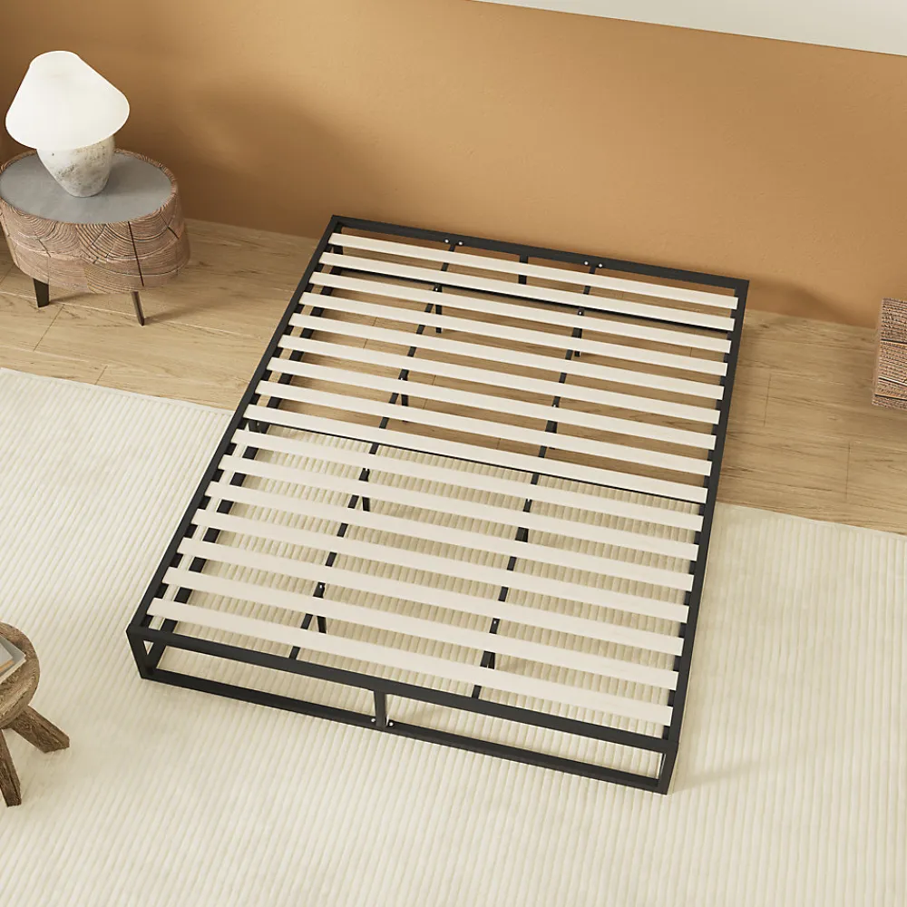 Sleep Lit 140 x 200 cm - Cadre en acier - Lattes en bois>November Hot