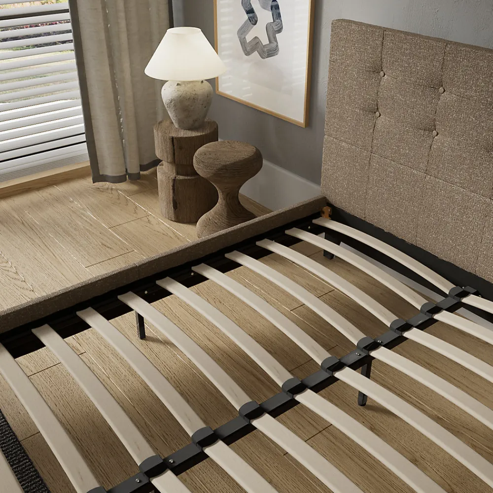 Sleep Lit 120x190 cm avec tête de lit tissu brun>November Discount