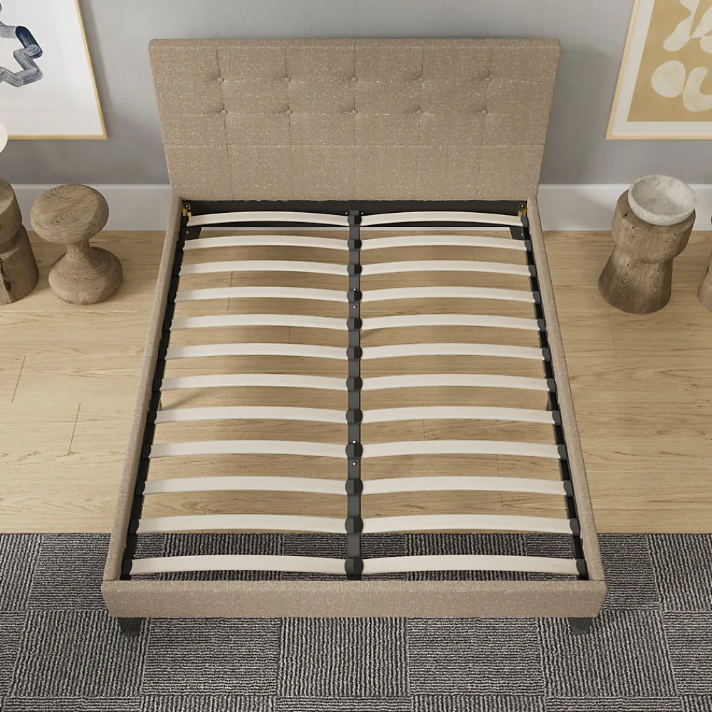 Sleep Lit 120x190 cm avec tête de lit tissu brun>November Discount