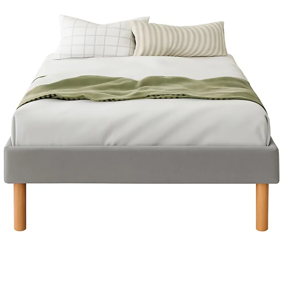Nuits D'Or Gregory - Solide et Confortable Sommier Tapissier Gris + Pieds en 20 cm pour Matelas en 70x190-13 Lattes - Montage Rapi* Sommier