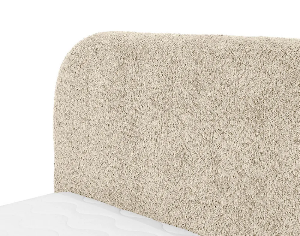 Orane - lit coffre - 180x200 cm - en tissu bouclette ->Best Mobilier Best
