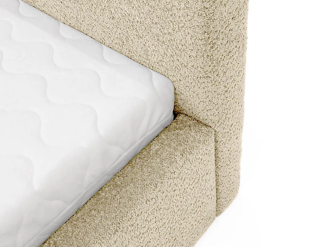 Orane - lit coffre - 180x200 cm - en tissu bouclette ->Best Mobilier Best