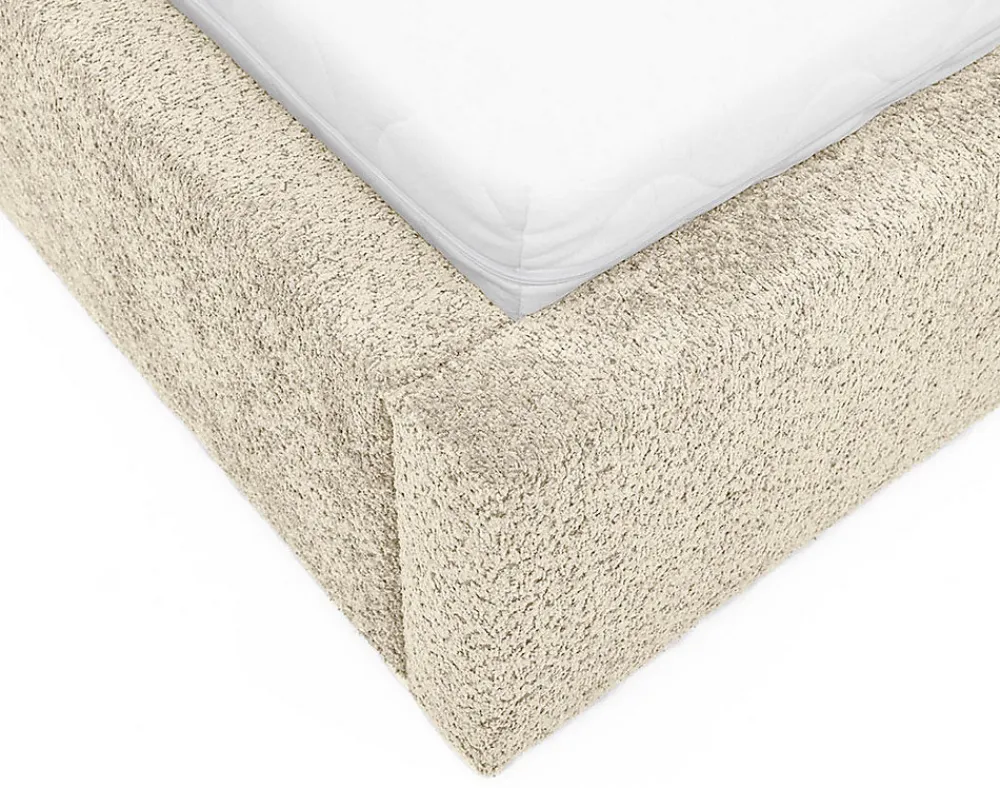 Orane - lit coffre - 180x200 cm - en tissu bouclette ->Best Mobilier Best
