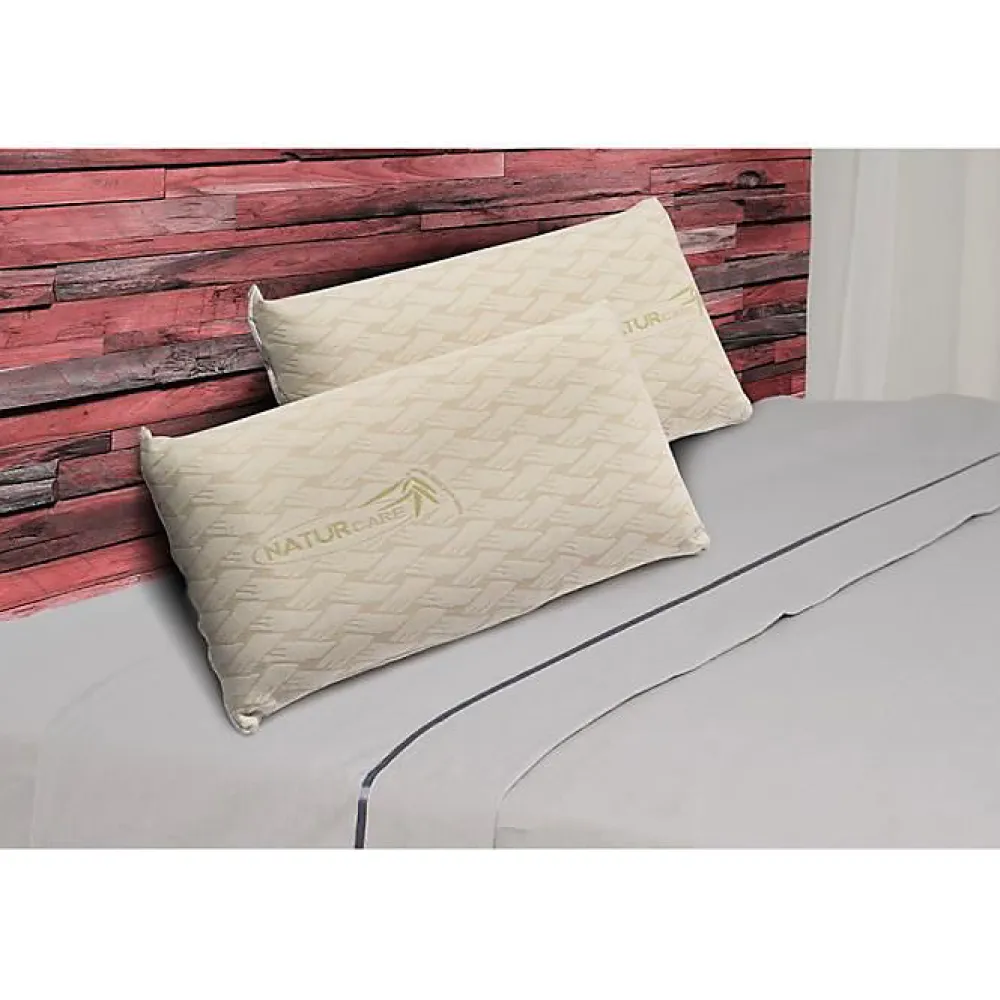 Oreiller - - Natur Care - 80 x 40 cm - Mousse à mémoire - Housse amovible - Beige>Eccox Outlet