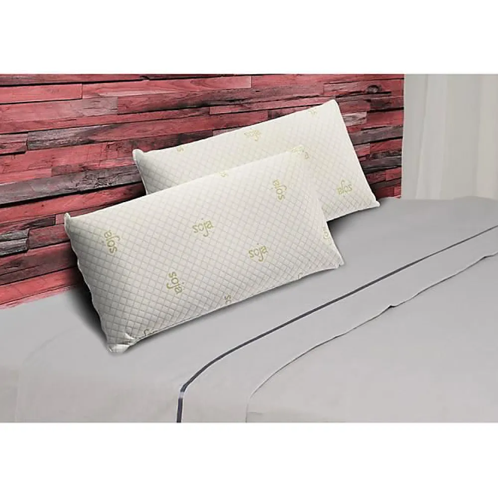Oreiller - - Pack de 2 - Mousse mémoire Soja - 60 x 40 cm - Fermeté moyenne>Eccox Hot