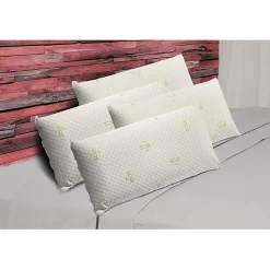 Eccox Oreiller - - Pack de 4 - Mousse à mémoire de soja - 60 x 40 cm - Ergonomique - Moyenne fermeté* Oreiller Mémoire De Forme