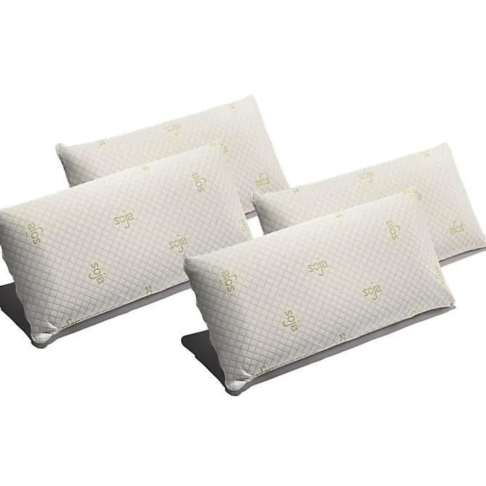 Eccox Oreiller - - Pack de 4 - Mousse à mémoire de forme - 90 x 40 cm - Fermeté moyenne* Oreiller Mémoire De Forme