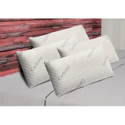 Oreiller - - Pack de 4 - 80 x 40 cm - Fermeté Moyenne - Mousse à Mémoire de Forme>Eccox Clearance