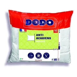Oreiller anti-acariens 50x70 cm - 100% Polyester -><noscript><img width=
