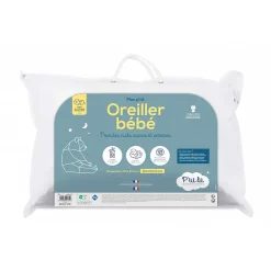 P’Tit Lit Oreiller Bébé - Coussin Enfant 40x60 cm - Enveloppe 100% Coton - Anti Acariens - Hypoallergénique - Oeko Tex- Conception Française* Oreiller Moelleux