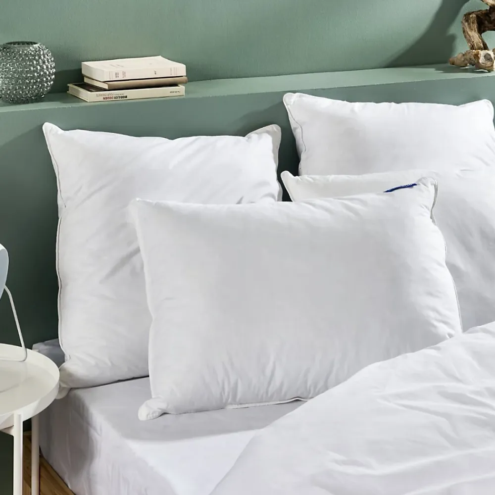 Bleu Calin Oreiller Duvet Moelleux 50x70cm 90% DUVET DE CANARD* Oreiller Moelleux