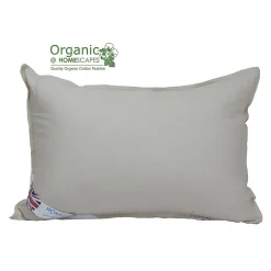 Oreiller en microfibre et coton bio, 50 x 75 cm ->Homescapes Clearance