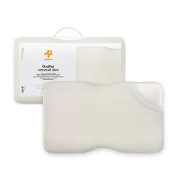Inphysio Oreiller ergonomique cervical - deux hauteurs différentes - taie d'oreiller en coton - DUO PREMIUM* Oreiller Mémoire De Forme