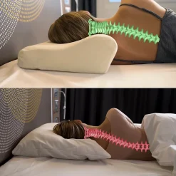 Inphysio Oreiller ergonomique de luxe avec taie d'oreiller rafraîchissante 3 taies d'oreiller* Oreiller Mémoire De Forme