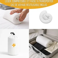 Inphysio Oreiller ergonomique en forme de nuage - mousse à mémoire de forme - 57x35x12 -* Oreiller Mémoire De Forme