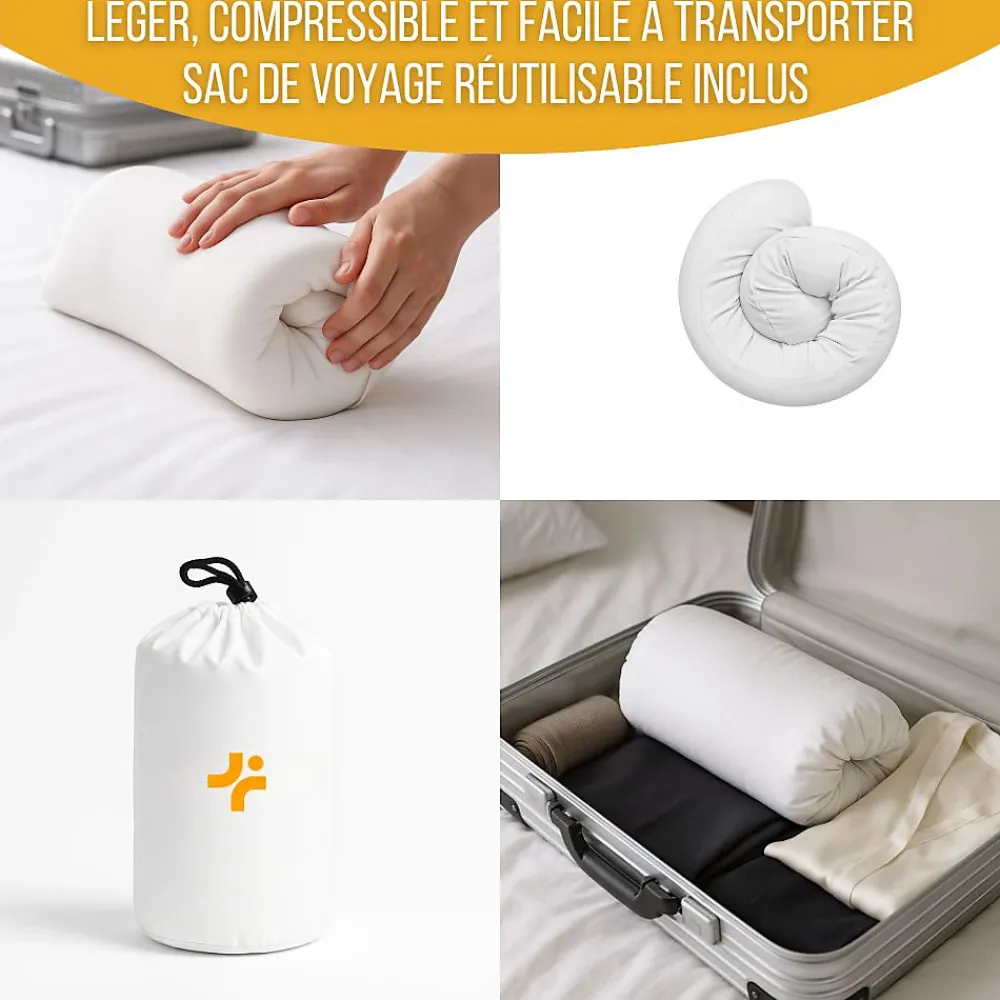 Inphysio Oreiller ergonomique en forme de nuage - mousse à mémoire de forme - 57x35x12 -* Oreiller Mémoire De Forme