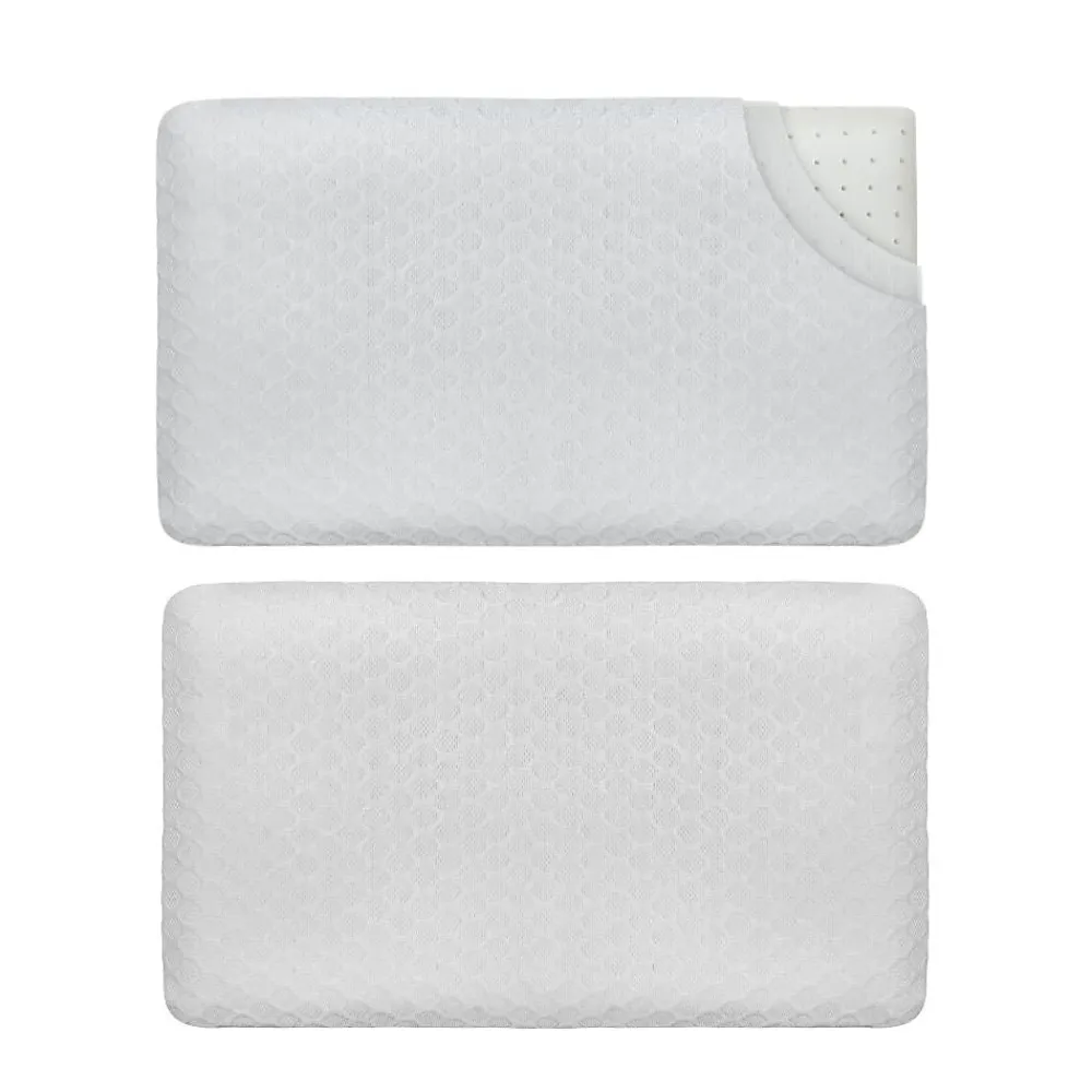 Inphysio Oreiller extra plat pour personnes qui dorment sur le ventre s et taie en bambou extra 50x30x5,5* Oreiller Mémoire De Forme