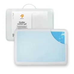 Oreiller gel rafraîchissant rectangulaire double face, ergonomique, mémoire de forme, 60x40 cm>Inphysio Sale