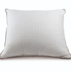 Oreiller "Microduv Fjord" Mi-ferme satinée à carreaux - Oreiller 65 x 65 cm>Lestra Outlet