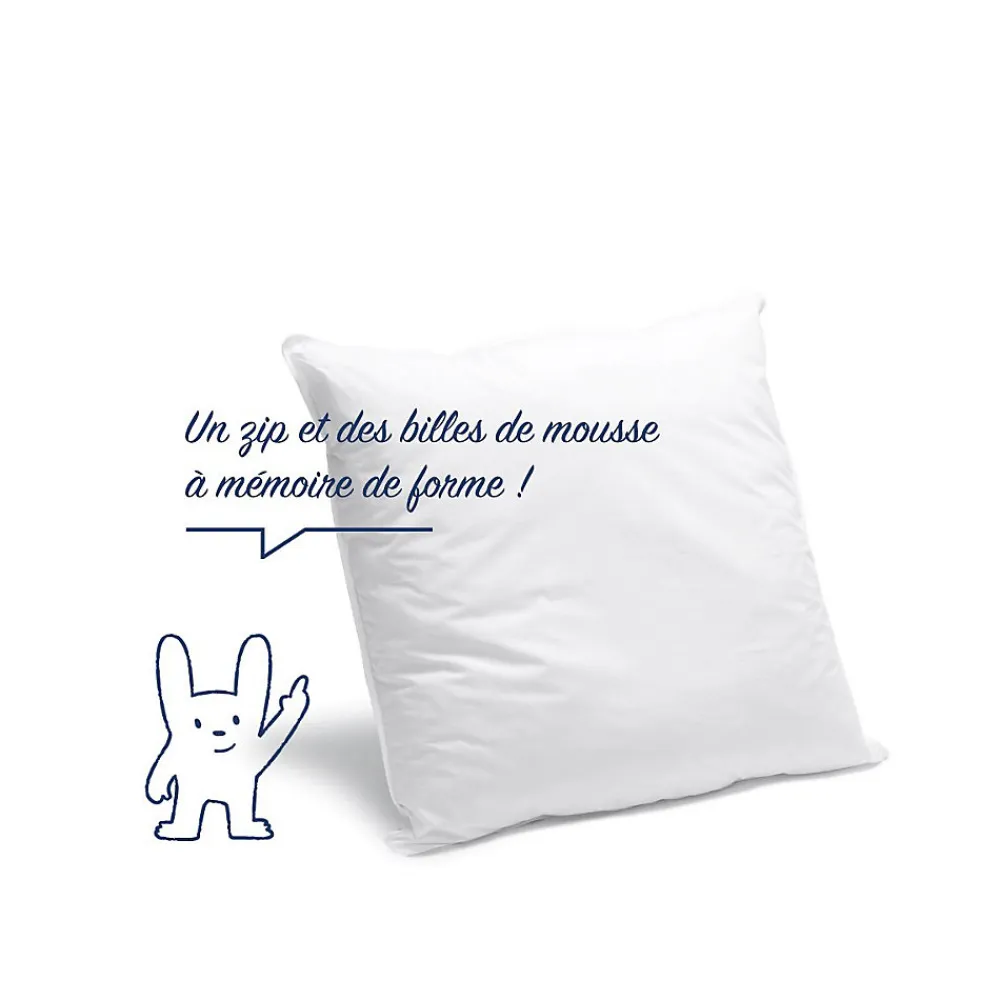 Oreiller Mémoire de Forme mixte 65x65cm Barrettes de mousse>Bleu Calin Best