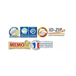 Oreiller mémoire de forme 60x60 percale coton><noscript><img width=