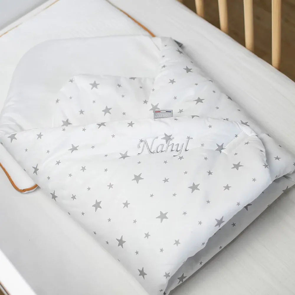 Sevira Kids Oreiller plat en gaze de coton Jeanne* Oreiller Moelleux