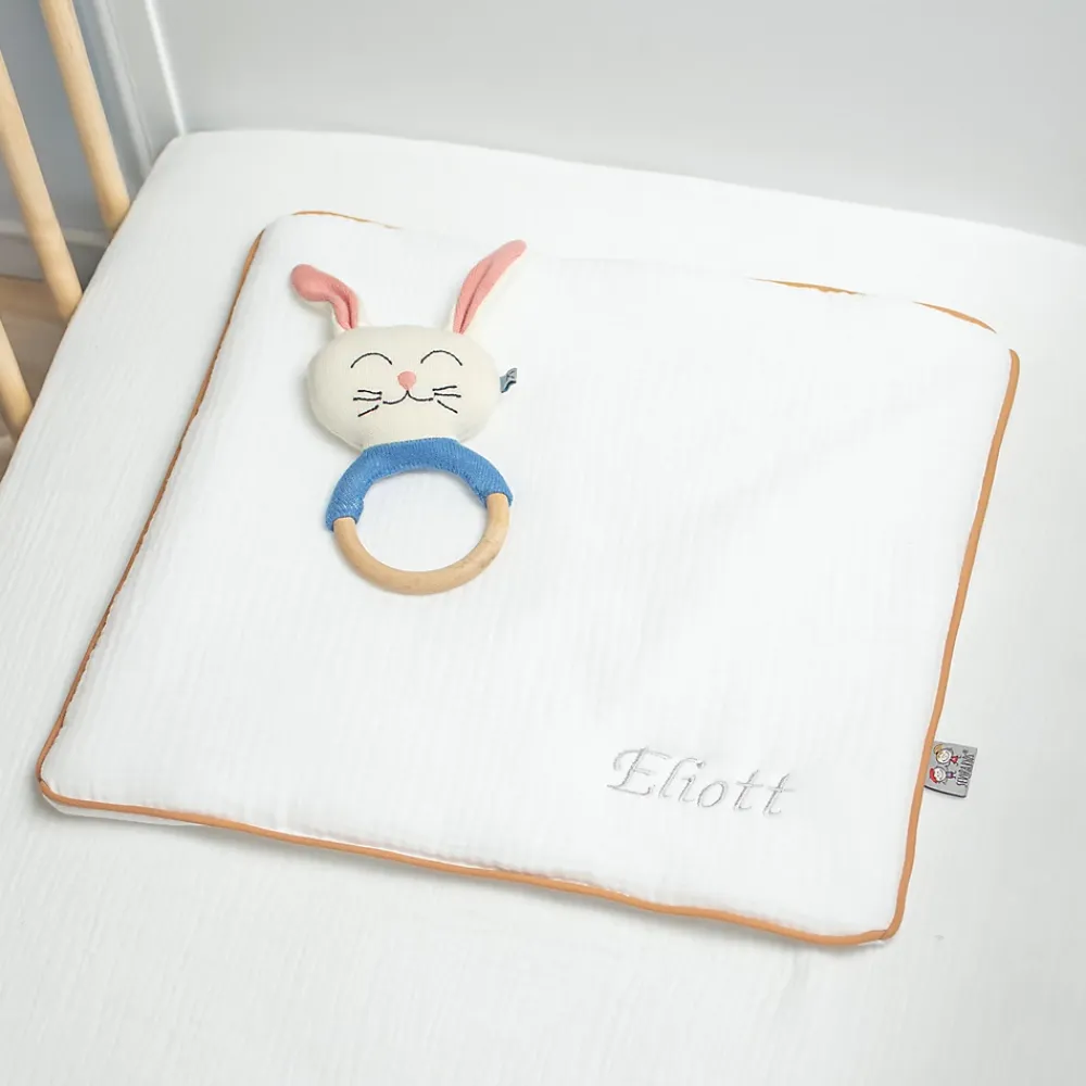 Sevira Kids Oreiller plat en gaze de coton Jeanne* Oreiller Moelleux