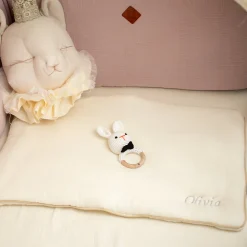 Oreiller plat en gaze de coton Jeanne><noscript><img width=
