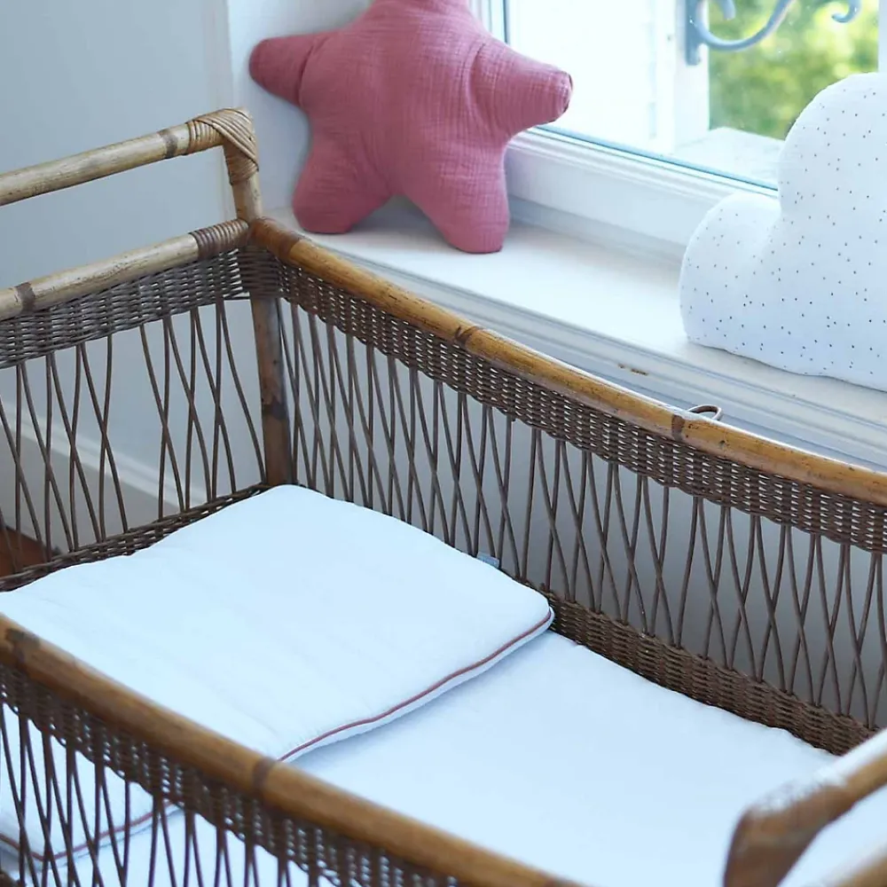 Sevira Kids Oreiller plat en gaze de coton Jeanne* Oreiller Moelleux