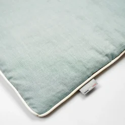 Oreiller plat réversible en lin lavé><noscript><img width=