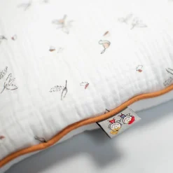 Sevira Kids Oreiller plat réversible en gaze de coton Melody* Oreiller Moelleux