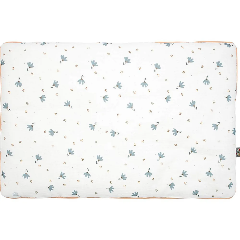 Oreiller plat réversible en gaze de coton Bleuet>Sevira Kids Discount