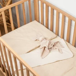 Sevira Kids Oreiller plat réversible en lin lavé* Oreiller Moelleux