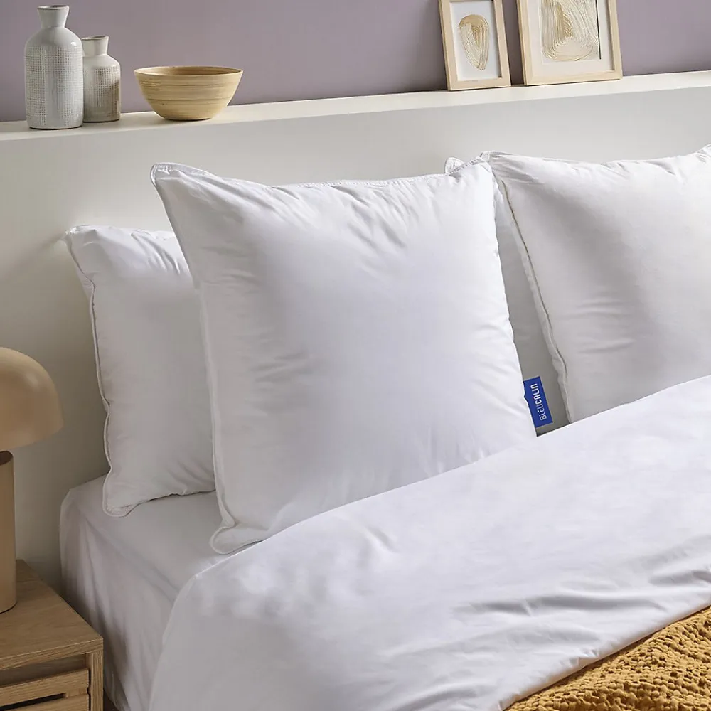 Oreiller souple 65x65 cm DUO DUVET CANARD MICROFIBRE>Bleu Calin