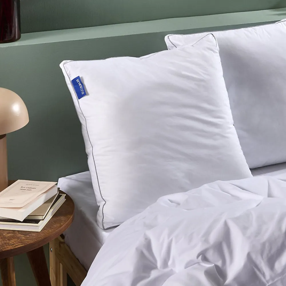 Oreiller Ultra Moelleux 65x65cm COTON PERCALE>Bleu Calin New