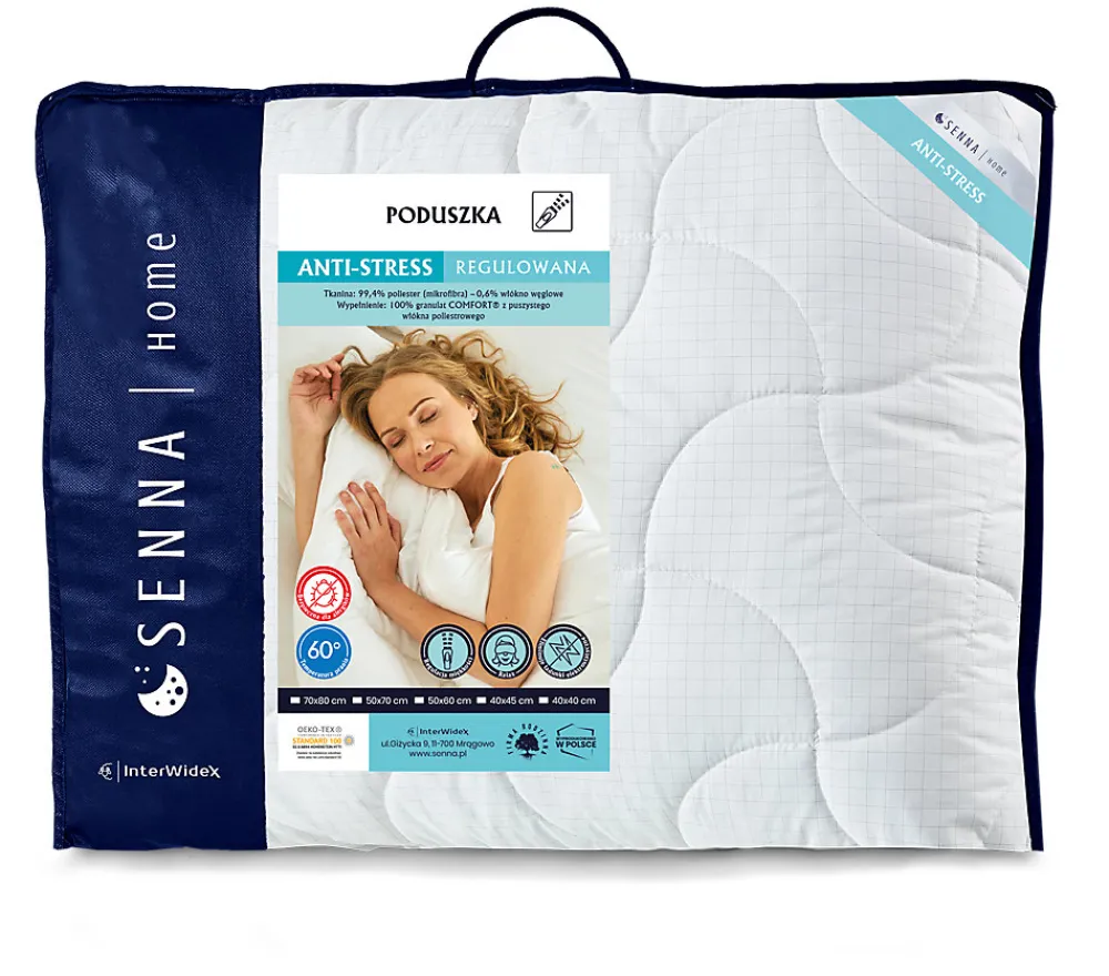 Oreiller 70x80 ANTI STRESS 1200g>Senna Home Clearance