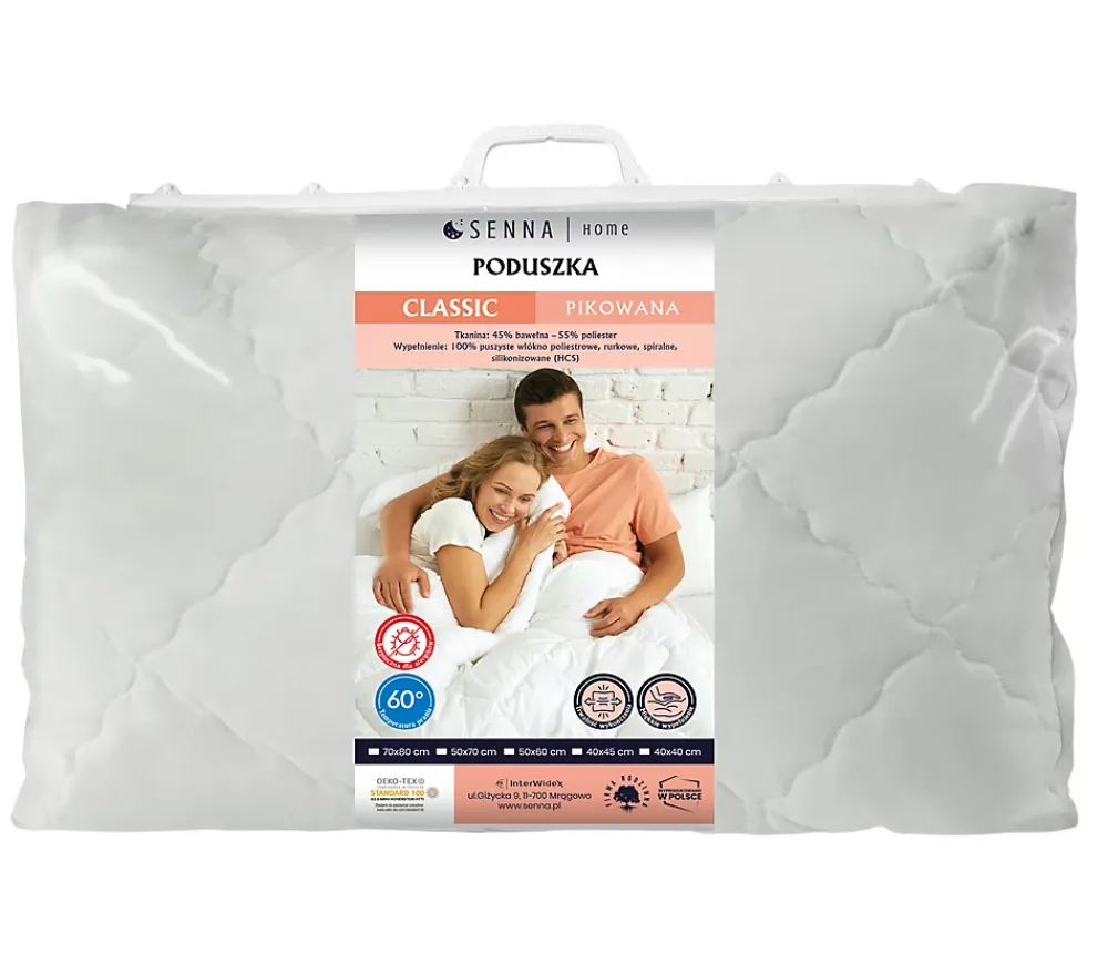 Senna Home Oreiller 50x60 CLASSIC QUILTED Blanc* Oreiller Moelleux