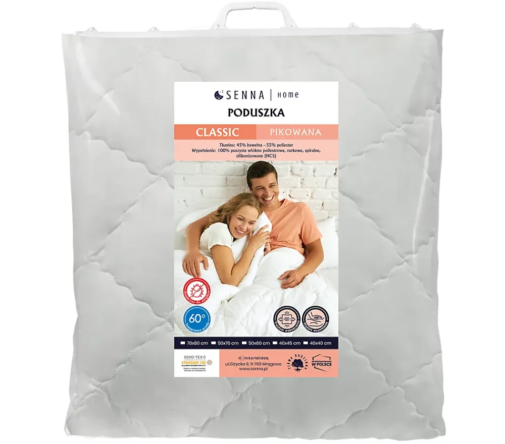 Senna Home Oreiller 70x70 CLASSIC QUILTED Blanc* Oreiller Moelleux