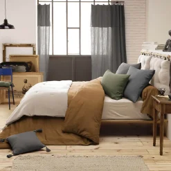 OUREA - Chemin de Lit 90x200cm Capitonné Gaze de Coton Pampa>Altobuy Hot