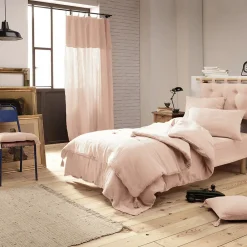 OUREA - Couvre-pied 150x150cm Capitonné Gaze de Coton Guimauve>Altobuy Online