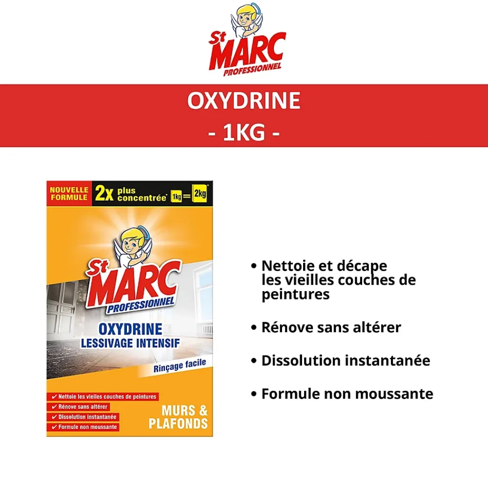 St Marc Oxydrine lessivage intensif murs & plafonds professionnel 1kg* Produits De Gros Lessivage