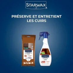 Starwax Pack 18 lingettes de soin cuir* Lingette