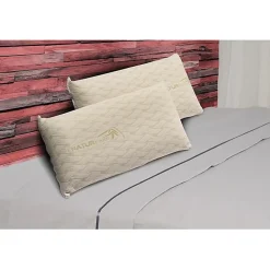 Pack 2 Oreillers Visco Natur Care 150 x 40 cm Medium Firm - Noyau Viscoélastique - Housse amovible - Couleur Beige.>Eccox Outlet