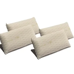 Pack 4 Oreillers Visco Natur Care 150 x 40 cm Medium Firm - Noyau Viscoélastique - Housse amovible - Couleur Beige.>Eccox Online