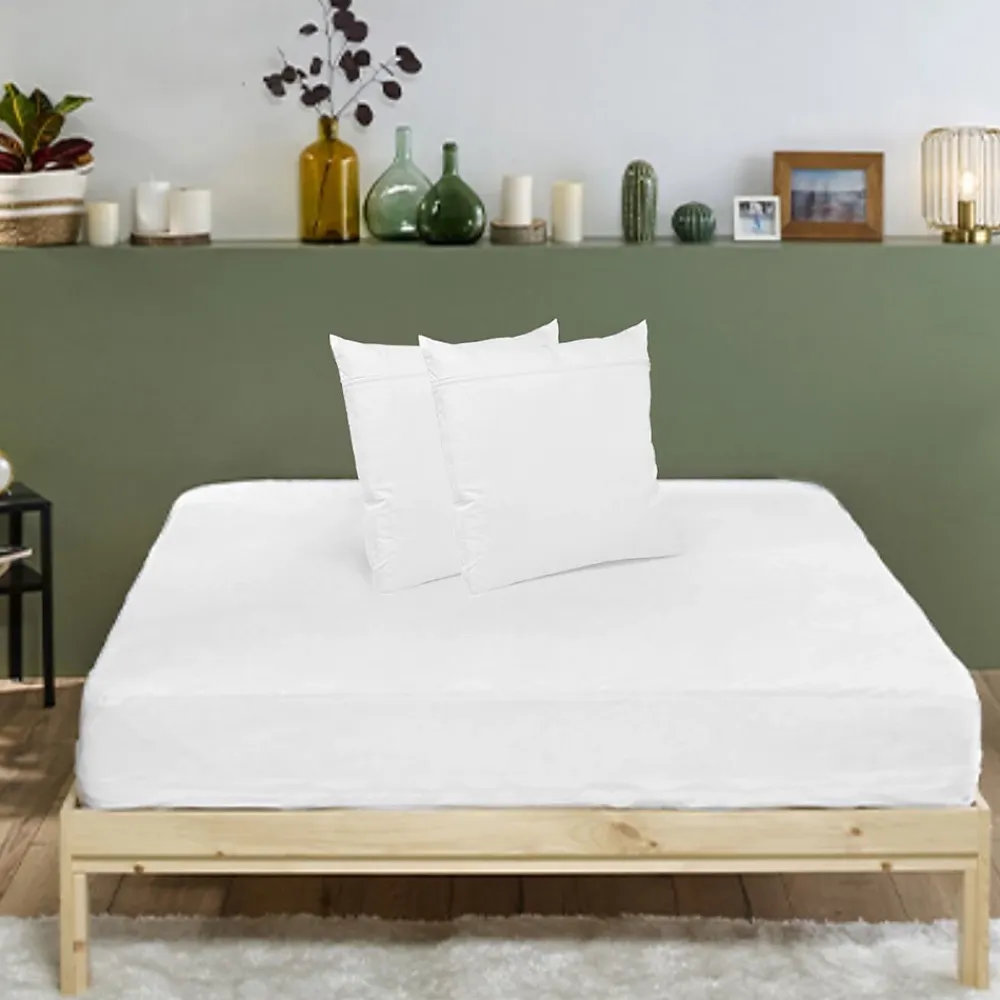 Bleu Calin Pack ANTI-PUNAISES DE LIT Protège-matelas 160x200cm + 2 Protège oreillers 63x63cm imperméables* Protège Matelas