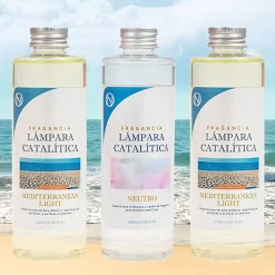 Mamamanuela Pack économique 3 parfums pour lampe catalytique : 2 parfums Mediterranean Light + nettoyant neutre* Désodorisant Et Parfum D'Ambiance