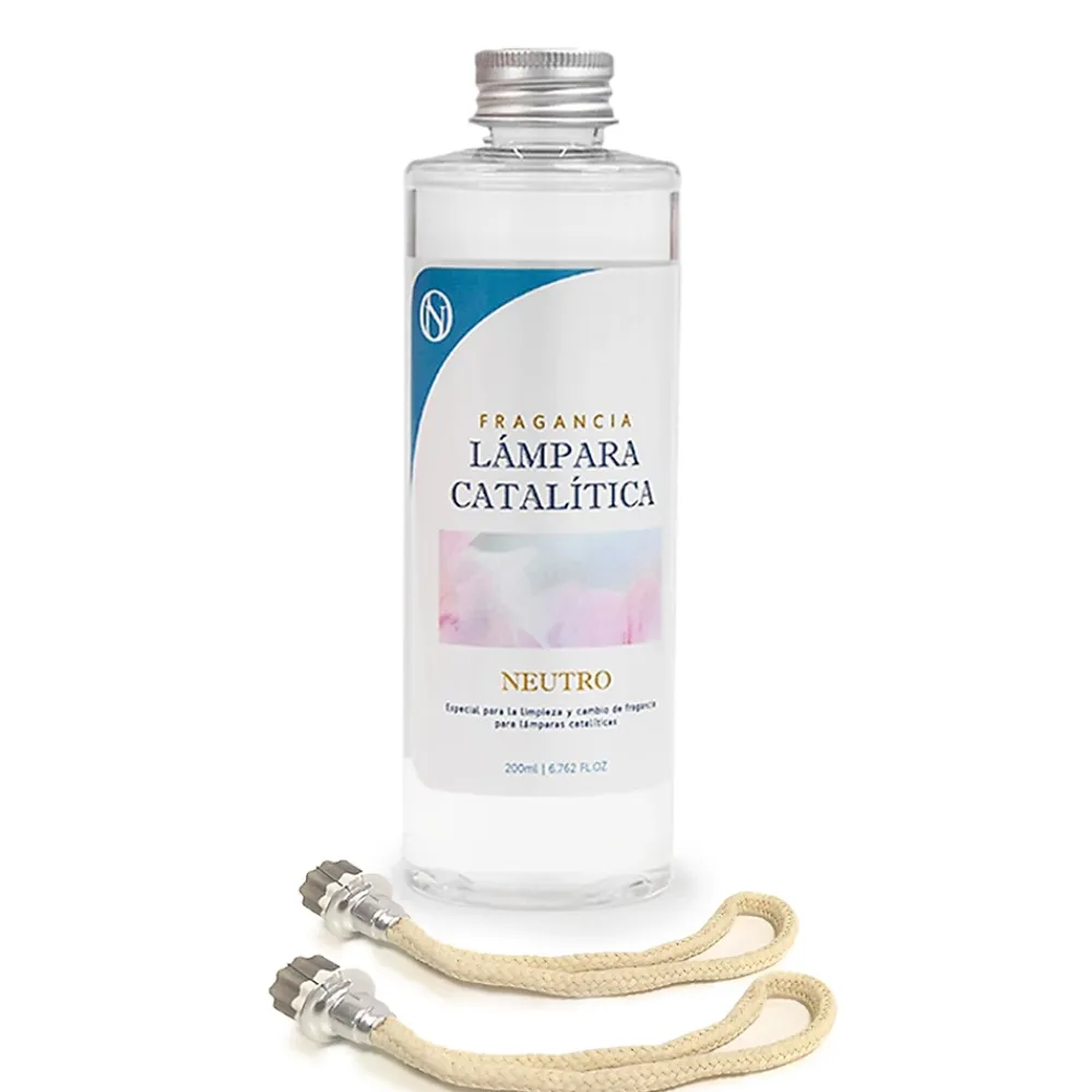 Mamamanuela Pack économique de nettoyage de lampe catalytique 200 ml : 2 grandes mèches de rechange + 200 ml de nettoyant neutre* Désodorisant Et Parfum D'Ambiance