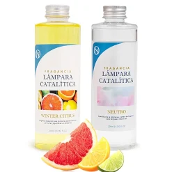 Mamamanuela Pack économique Lampe Catalytique Mosaïque Fuchsia + Parfum Winter Citrus (500 ml) + Nettoyant Neutre (200 ml) + Mèche de Rechange* Désodorisant Et Parfum D'Ambiance